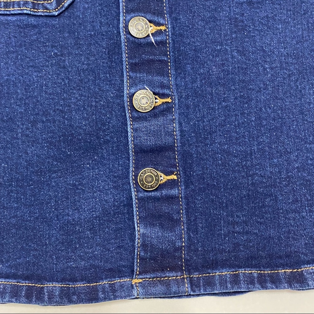GAP Denim Button Down Mini Skirt size 0/25 - Picture 3 of 9